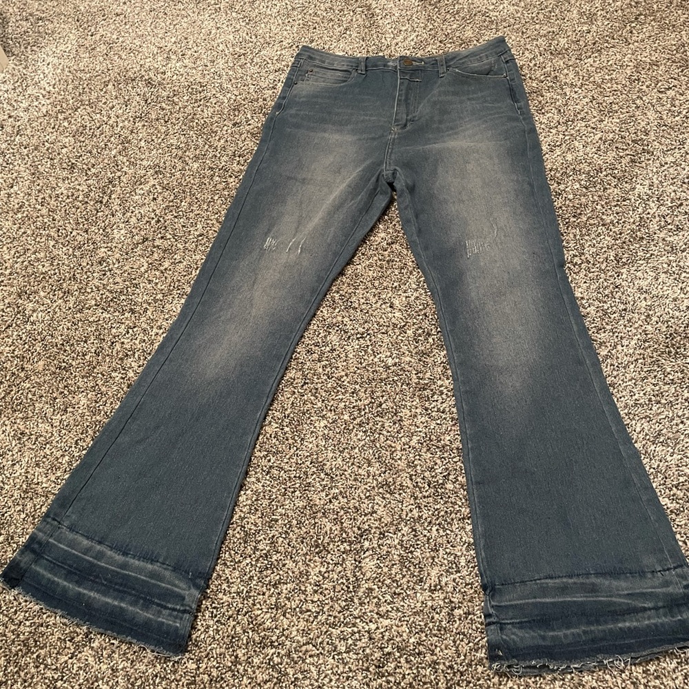 Vintage style fit and flare bell bottom jeans NWOT